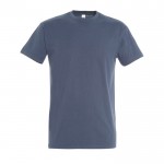 T-shirt básica para estampar com o logotipo cor azul ganga