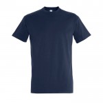 T-shirt básica para estampar com o logotipo cor azul-marinho