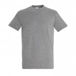 T-shirt básica para estampar com o logotipo cor cinzento mesclado