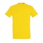 T-shirt básica para estampar com o logotipo cor amarelo-escuro