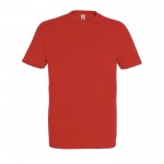 T-shirt básica para estampar com o logotipo cor vermelho dessaturado