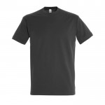 T-shirt básica para estampar com o logotipo cor titânio