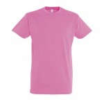 T-shirt básica para estampar com o logotipo cor cor-de-rosa