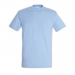 T-shirt básica para estampar com o logotipo cor azul pastel
