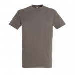 T-shirt básica para estampar com o logotipo cor castanho acinzentado