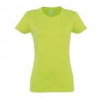 T-shirt de mulher personalizável para brinde cor verde-claro