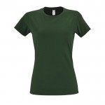 T-shirt de mulher personalizável para brinde cor verde-escuro
