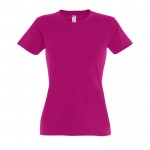 T-shirt de mulher personalizável para brinde cor fúcsia