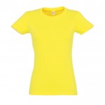 T-shirt de mulher personalizável para brinde cor amarelo