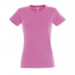 T-shirt de mulher personalizável para brinde cor cor-de-rosa