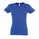 T-shirt de mulher personalizável para brinde cor azul real