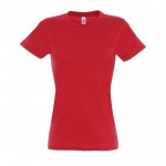 T-shirt de mulher personalizável para brinde cor vermelho