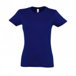 T-shirt de mulher personalizável para brinde cor azul ultramarino