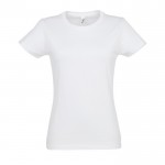 T-shirt de mulher personalizável para brinde cor branco