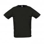 T-shirts desportivas para personalização cor preto