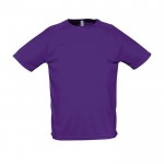 T-shirts desportivas para personalização cor violeta