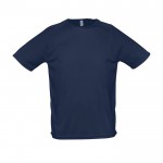 T-shirts desportivas para personalização cor azul-marinho