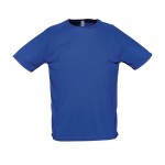 T-shirts desportivas para personalização cor azul real