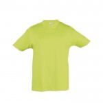 T-shirts básicas infantis para personalizar cor verde-claro