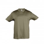 T-shirts básicas infantis para personalizar cor verde militar