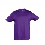T-shirts básicas infantis para personalizar cor violeta