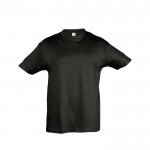 T-shirts básicas infantis para personalizar cor preto