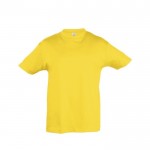T-shirts básicas infantis para personalizar cor amarelo-escuro