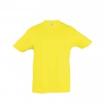 T-shirts básicas infantis para personalizar cor amarelo