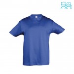 T-shirts básicas infantis para personalizar cor azul real