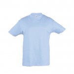 T-shirts básicas infantis para personalizar cor azul pastel