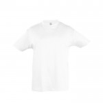 T-shirts básicas infantis para personalizar cor branco