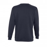 Sweatshirt informal para estampar o logotipo cor azul-escuro vista posterior
