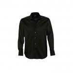 Camisa de algodão e elastano para homem 140 g/m2 SOL'S Brighton cor preto