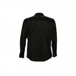 Camisa de algodão e elastano para homem 140 g/m2 SOL'S Brighton cor preto vista traseira