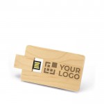 Cartão USB de madeira personalizado vista principal