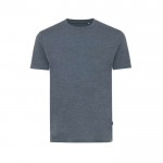 T-shirt mix de algodão reciclado e orgânico 180 g/m2 Iqoniq Manuel cor azul-escuro mesclado