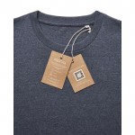 T-shirt mix de algodão reciclado e orgânico 180 g/m2 Iqoniq Manuel cor azul-escuro mesclado  terceira vista