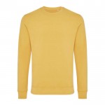 Camisola de gola redonda de algodão eco 340 g/m2 Iqoniq Zion cor amarelo