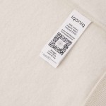 Camisola oversized de algodão eco 340 g/m2 Iqoniq Kruger cor natural quinta vista