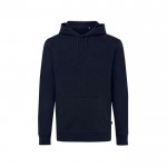 Sweatshirt de algodão reciclado e orgânico 340 g/m2 Iqoniq Jasper cor azul-marinho