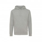 Sweatshirt confortável não tingida de algodão eco 340 g/m2 Iqoniq Torres cor cinzento-claro mesclado