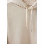 Sweatshirt confortável não tingida de algodão eco 340 g/m2 Iqoniq Torres cor natural quarta vista