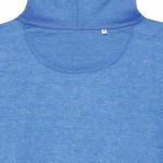 Sweatshirt confortável não tingida de algodão eco 340 g/m2 Iqoniq Torres cor azul mesclado terceira vista