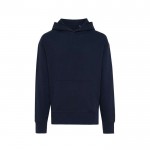 Sweatshirt de ajuste relaxado de algodão eco 340 g/m2 Iqoniq Yoho cor azul-marinho