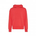 Sweatshirt de ajuste relaxado de algodão eco 340 g/m2 Iqoniq Yoho cor vermelho