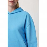 Sweatshirt de ajuste relaxado de algodão eco 340 g/m2 Iqoniq Yoho cor ciano