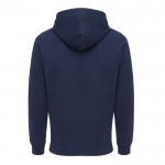 Sweatshirt com fecho de correr de algodão eco 340 g/m2 Iqoniq Abisco cor azul-marinho segunda vista