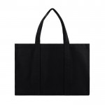 Grande saco de lona reciclado para uso diário, bolso seguro 400 g/m2 cor preto