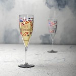 Copo de champanhe personalizável para eventos cor transparente vista de ambiente