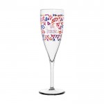 Copo de champanhe personalizável para eventos cor transparente com logo